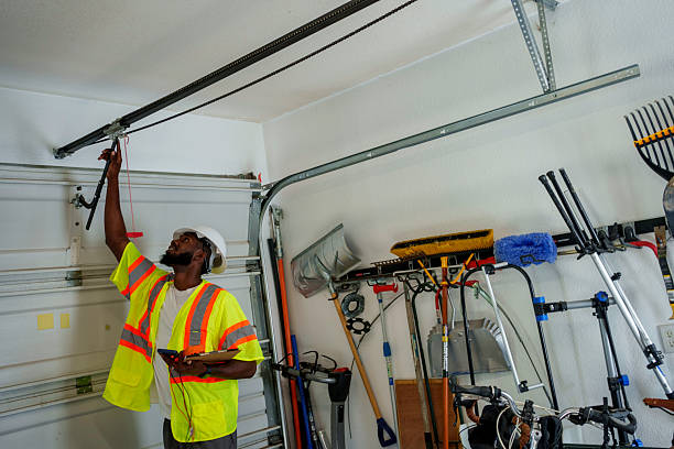 Professional Garage Door Panel Replacement technician working in Winkler County County, TX